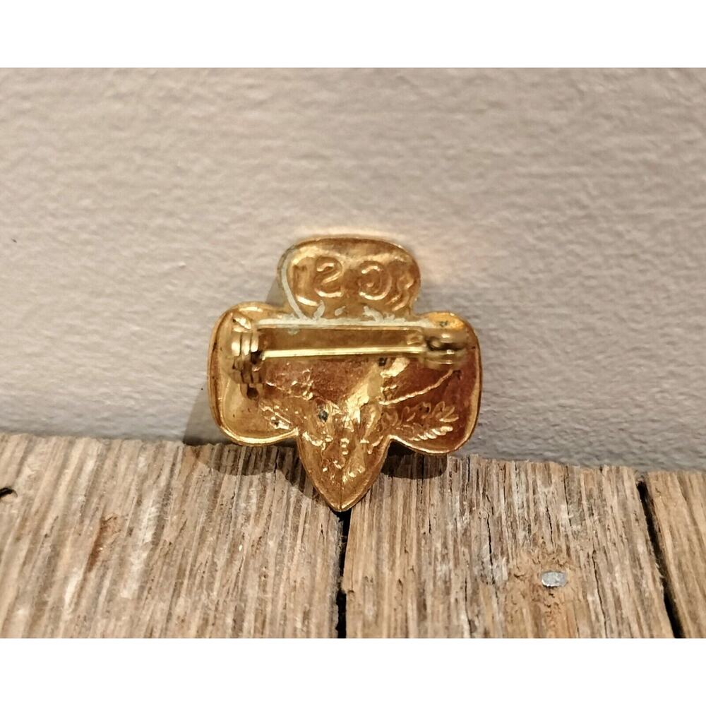 Vintage Girl Scout 1952 Korean War Type 6C Stamped Membership Pin Official Lapel - Picture 6 of 16